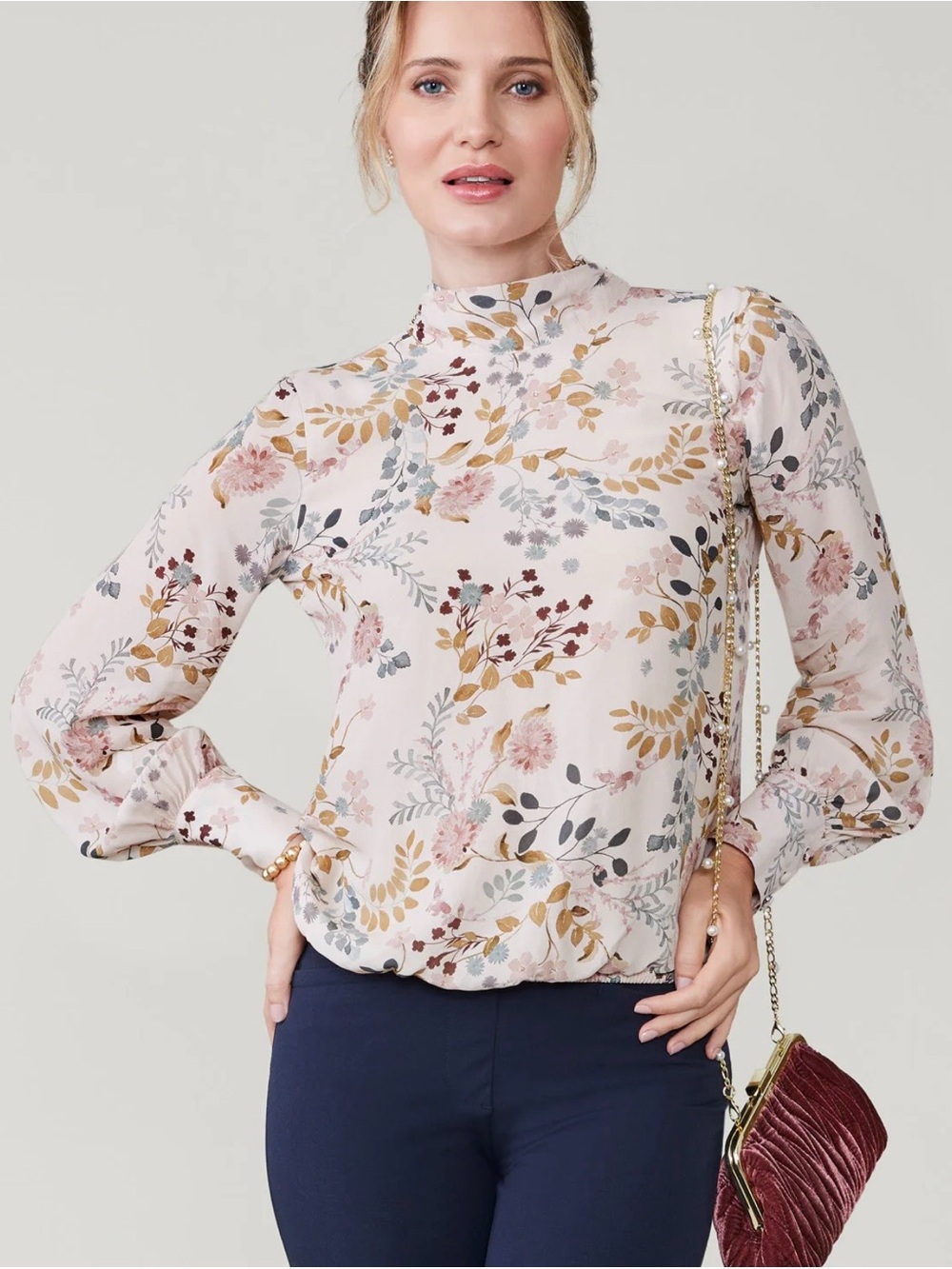 Spartina 449 Erinne Blouse in Lagoon Trail Floral.